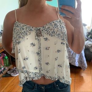 Flower printed tank top